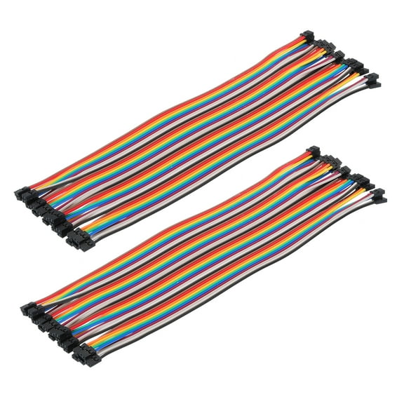 Uxcell 2.0MM(2P) Female to 2.0MM(2P) Female Breadboard Jumper Wire 2.54MM Pitch Cable 20cm for Breadboard Pack of 2