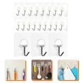 thumbnail image 6 of PBPBOX 20pcs Self Adhesive Utility Hooks Heavy Duty Transparent Plastic Repeatable Use Hooks for Laundry, 6 of 8