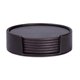 thumbnail image 1 of Drink Coaster With Stand, Set Of 6 Pu Leather Drink Coaster, 1 of 5