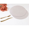 thumbnail image 6 of REGALWOVEN Placemats Set of 6 PU Placemats for Kitchen Dining Table Decor Heat Resistant Table Placemats Wipeable Table Mat Cream 15*15in, 6 of 7