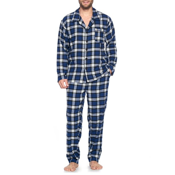 Ashford & Brooks - Ashford & Brooks Mens Flannel Plaid Pajamas Long Pj ...