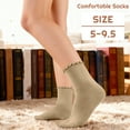 thumbnail image 5 of Bocaoying 15 Pairs Cute Ruffle Socks for Women, Lettuces Edge Crew Socks, Soft Cotton Frilly Socks, Cottagecore Coquette Girly Socks for Boots, Casual Daily Wear, 5-9.5, 5 of 8