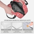 thumbnail image 3 of Uemuo Red Hibiscus Flower Printed Lunch Bag Lunch Box Reusable Insulated Lunch Tote Bag, Leakproof Thermal Cooler Sack Food Handbags Case High Capacity, 3 of 5