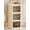 Apricot 3 Layers, variant on Cosmetic Storage Organizer 2/3 Layer Cream Style Foldable No Assembly Dustproof Waterproof Makeup Cabinet Vanity Bathroom Desk Kitchen Holiday Gift