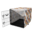 thumbnail image 3 of Abstract Dog Crate Cover, Leaves Horizontal and Vertical Stripes Layout, Easy to Use Pet Kennel Cover Small Dogs Puppies Kittens, 7 Sizes, Multicolor, by Ambesonne, 3 of 6