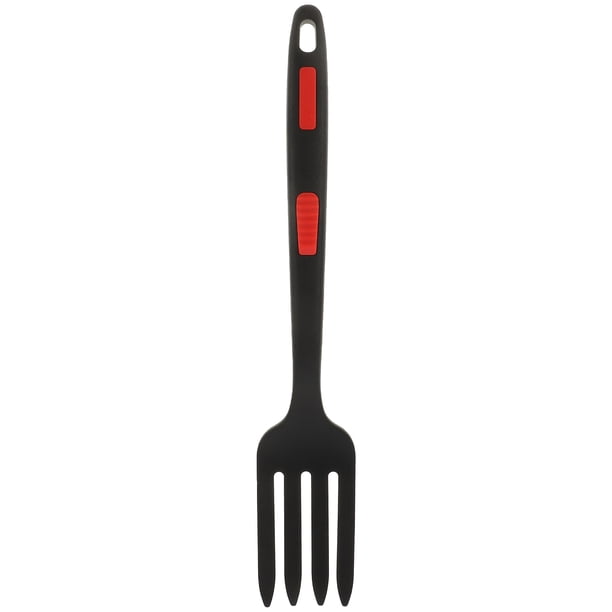 Tenedor de silicona práctico, tenedor ergonómico para ensalada, tenedor para cena doméstica, accesorio de cocina
