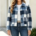 thumbnail image 4 of PiGOGI Womens Long Sleeve Cardigan Coat Button Front Jacket with Turndown Collar and Pockets Casual Soft Outerwear for Daily Wear, 4 of 7