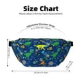 thumbnail image 3 of Naloa Dinosaur In Space Print Running Belts for Men Women,Running Fanny Pack with 2-Zipper Pockets,Waterproof Waist Pack for Travel Hiking Running Outdoor Sports, 3 of 8