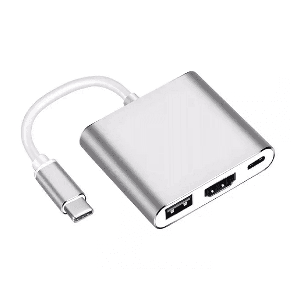 Adaptador Convertidor Hub Usb C A Hdmi 4k Usb 3.0 y Tipo C BLOOSOM Blanco