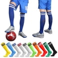 thumbnail image 3 of Calcetines de fútbol antideslizantes, transpirables, para adultos y niños, hasta la rodilla, 3 of 7