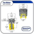 thumbnail image 2 of Appli Parts APFM-01W 8 W Fan Motor, 115 V, 50/60 Hz, 0.15 A, 3000 rpm, CCW rotation, for Refrigerator Evaporator replacement for original part numbers NUV-01W, RE-01WQSZE and others, 2 of 7