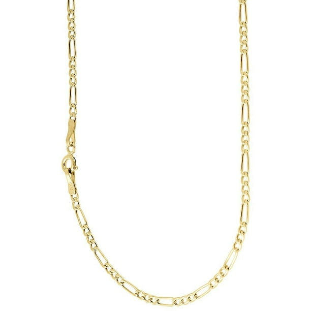 Jewelers 14K Solid Gold 2.5MM Figaro Chain Necklace BOXED