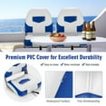 thumbnail image 5 of Resenkos Set of 2 Folding Low Back Fishing Boat Seat with Stainless Steel Screws-Blue, 5 of 9