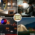 thumbnail image 2 of 100W LED Solar Work Light, 466 LED 10000LM Magnetic Worklight with 5 Modes, 12000mAh Battary Rechargeable, IP66 Waterproof Portable Solar Power Outdoor Working Light for Emergency, Repair, Camping, 2 of 8