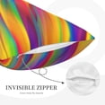 thumbnail image 5 of Bixox Lines Multicolored Rainbow Printed Pillow Protector,Super Soft Ideal for Home,Guests,Rentals - 16"x24", 5 of 8