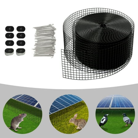 6in*100ft Solar Panel Bird Guard Critter Roll Kit Bird Wire Screen Protection Steel Mesh