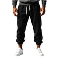 thumbnail image 5 of Yongwang Joggers for Men Drawstring Waist Pants Casual Fashion Sports Long Trousers with Pockets, 5 of 7