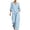 Light Blue, variant on MLCDZ Women's 2 Piece Outfits Striped Pant Sets 3/4 Sleeve V Neck Tops Wide Leg Lightweight Loose Pants with Pockets Workout Sports Set with Pockets