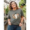 thumbnail image 4 of XCHQRTI Pumpkin Plus Size Women Tshirt Its Fall Yall Thanksgiving Short Sleeve Graphic Tees, 4 of 8