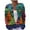 A Blue, variant on Christmas Cardigans for Women Plus Size Casual Print Long Sleeve Fashion Open Front Jacket
