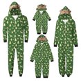 thumbnail image 3 of Odeerbi Christmas Onesie Pajamas for Family Holiday Sleep Jumpsuit Long Sleeve Family Christmas Pajamas Matching Sets Baby Fashion Lattice Print Plush Jumpsuit Sleepwear PJs Set Green, 3 of 4
