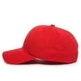 thumbnail image 5 of OC Sports GWT-116  Adj. Garment Wash Cotton Baseball Cap - Red, 5 of 8