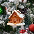 thumbnail image 4 of Christmas Acrylic Hanging Decoration with Winter House Theme - 3.15 Inch Flat Ornament for Tree Decor, 4 of 6