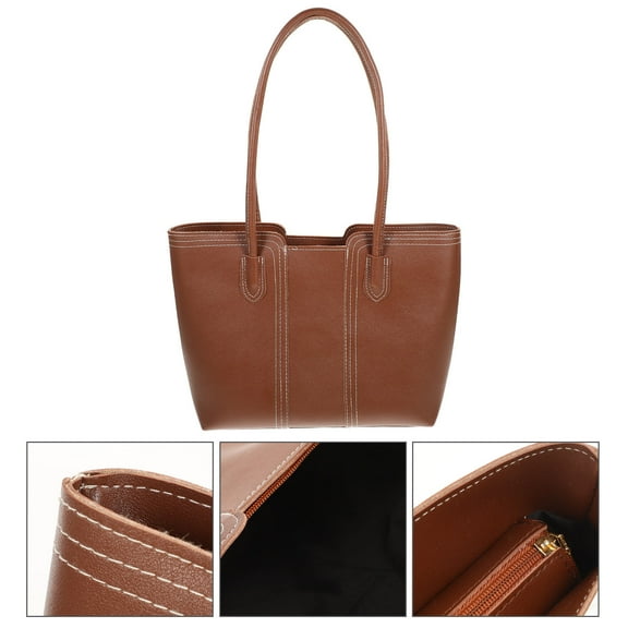 WEUVEB Large Capacity Vintage Tassel Shoulder Bag Brown Tote Handbag Stylish Everyday Carry Purse for Women