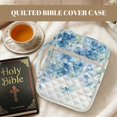 thumbnail image 4 of HELLHERO Lightweight Bible Cover Case for Women, Zippered Pocket Portable Quilted Bible Cover Case Polyester Book Protector Blue Floral Dragonfly, 4 of 9