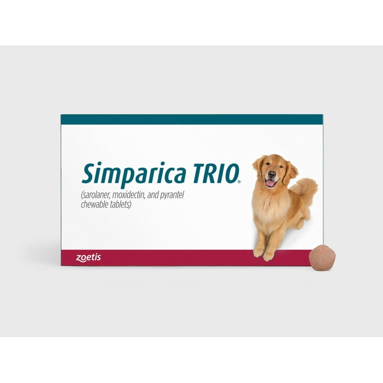 Simparica Trio Chewable Tablet for Dog,s 44.1-88 lbs. Green Box 
