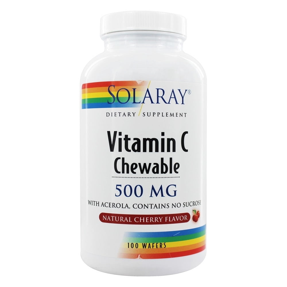 Solaray Vitamin C Chewable Natural Cherry Flavor 500 mg. 100