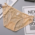 thumbnail image 3 of Bigersell Panties for Women Plus Size Clearance Satin Panties G-Strings Panty Style P-1121 Nylon Brief Panties Cotton Thong Briefs Mid Waist Women's Bikini Panties Khaki L, 3 of 8