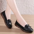 thumbnail image 6 of Women's Casual Loafers Slip On Leather Shoes Lightweight Casual Walking Shoes Female Moccasins Classic Penny Loafer Flats Boat Shoes, 6 of 9