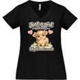 thumbnail image 3 of Inktastic Just a Girl Who Loves Highland Cows Cute Shirt Women's Plus Size V-Neck T-Shirt, 3 of 5