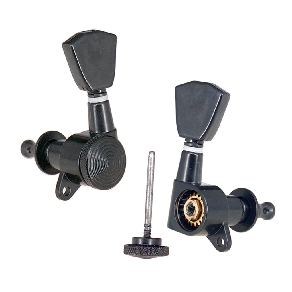 LeeQinersw 6pcs/pack Guitar Tuning Pegs Tuners Machine Heads 3x3 Locking Tuning Keys 3L3R