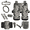 American Eagle Patriotic Pattern, variant on HUIACONG Desert Camouflage Pattern Car Accessories Full Set, with Car Seat Belt Cushion Car Armrest Box Protector Car Trash Bin Car Cup Holder Coasters