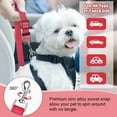 thumbnail image 2 of 2 Packs Dog Cat Safety Seat Belt Strap Car Headrest Restraint Adjustable Nylon Fabric Dog Restraints Vehicle Seatbelts Harness, 2 of 9