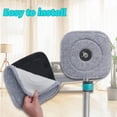 thumbnail image 3 of UYGDUY-6 Pack Microfiber Mop Head Replacement, Compatible with True & Tidy SPIN-800 TrueClean Mop M16 Spin Mop, Square Microfiber Mop Pads, Grey, Microfiber, Felt, 3 of 4