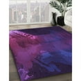 thumbnail image 3 of Ahgly Company Machine Washable Indoor Rectangle Transitional Dark Purple Area Rugs, 2' x 4', 3 of 7