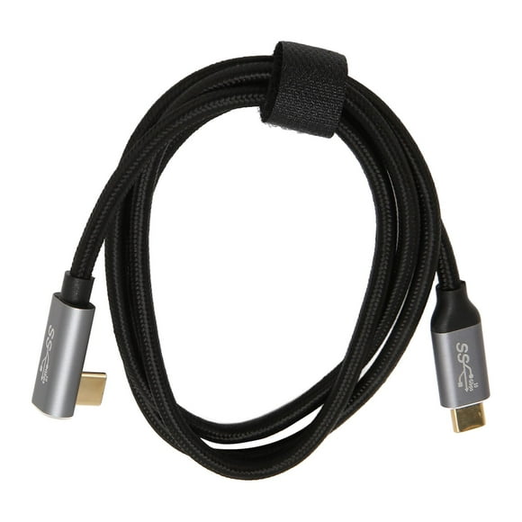 90 Degree USB C Cable 100W, 10Gbps, 4K 60Hz, Right Angle Type C to Type C Data Cable for Steam Deck, with PD Fast Charging