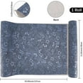 thumbnail image 2 of 1.5 Yards×11.9 Inch Vintage Floral Pattern Embossed PU Leather Sheets Textured Solid Color PU Leather Fabric Sheets for DIY Earrings Uolstery Sewing Crafts Purse Bag Making (Blue) 1roll, 2 of 9