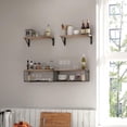 thumbnail image 2 of LHChan Juego de 4 + 2 Estantes Flotantes de Pared, Estanteria Flotante con Cesta de Almacenamiento para Decoraci&oacute;n, Repisas Flotantes para Recamara, Dormitorio, Sala, Cocina, Oficina, Ba&am, 2 of 7
