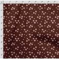 thumbnail image 4 of Soimoi Floral Printed, Japan Crepe SatinFabric, by The Yard 54 Inch Wide, Decorative Sewing Fabric for Dresses Kimonos Gowns, Brown, 4 of 5