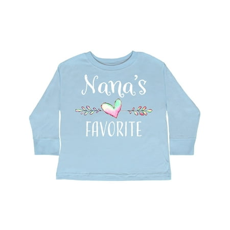 

Inktastic Nana s Favorite- Heart Grandchild Gift Toddler Boy or Toddler Girl Long Sleeve T-Shirt
