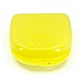 thumbnail image 3 of Retainer Case with Vent Holes - Orthodontic container for holding retainers, aligner, night-guard/mouth-guard. Small and Durable retainer case (2 Pack, Yellow), 3 of 3