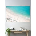 thumbnail image 2 of Aerial Beach Summer - Crowded Beach Sun Umbrellas - Ocean - Sea - Travel Photography By Ingrid Beddoes Poster Wall Art, Modern Wall Decor For Living Room Bedroom, 24x36 UNFRAMED, 2 of 3