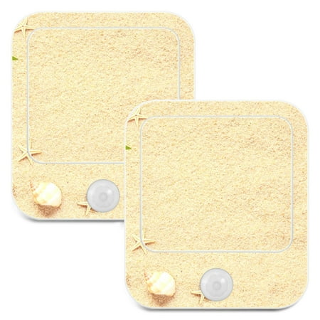 

Starfish on The Summer Beach LED Motion Sensor Night Light Plug into Wall 2 Pack Auto Dusk to Dawn Adjustable