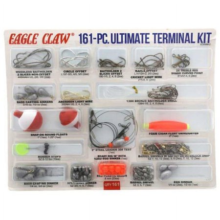 UPC: 0047708799904 | Eagle Claw Ultimate Terminal Fishing Hook Kit – 161 Piece