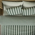 thumbnail image 4 of Beautiful 100% Cotton Striped 3-Piece Sage Green Comforter Set, Full/Queen by Drew Barrymore, 4 of 5