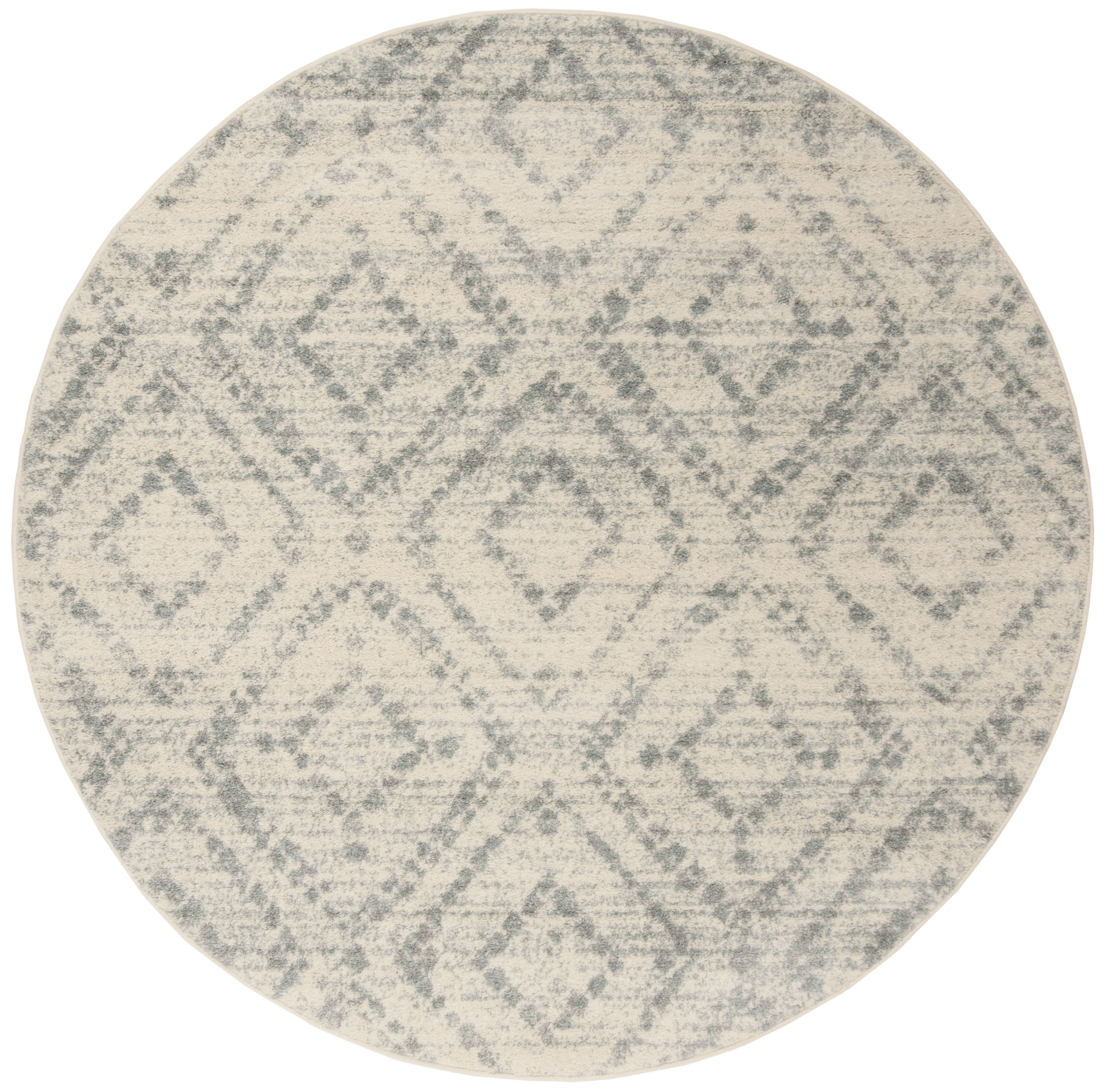 Safavieh Adirondack Lecia Geometric Area Rug, Ivory/Light Blue, 6' x 6' Round